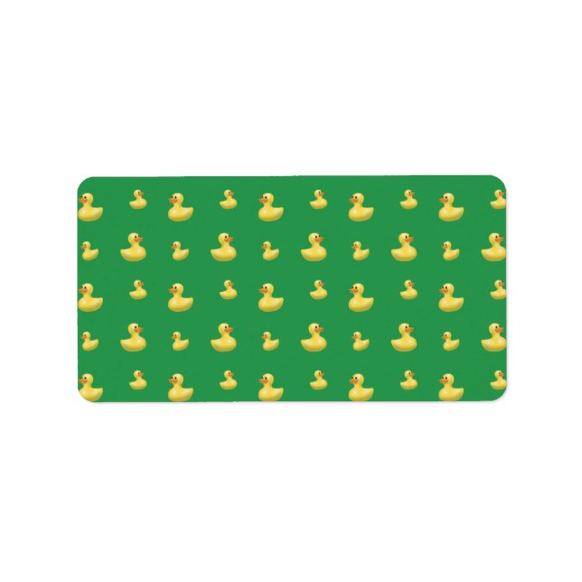 Green rubber duck pattern label (Front)