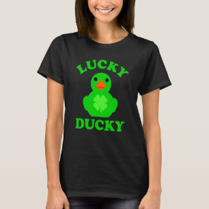 Green Rubber Duck Quack Four Leaf C Lucky Ducky 1 T-Shirt