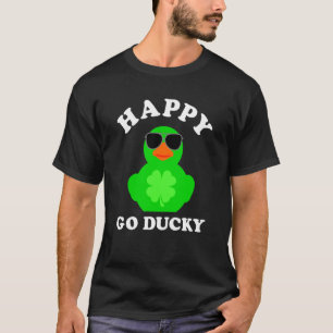 Green Rubber Duck Sunglasses Happy Go Ducky St Pat T-Shirt