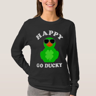 Green Rubber Duck Sunglasses Happy Go Ducky St Pat T-Shirt