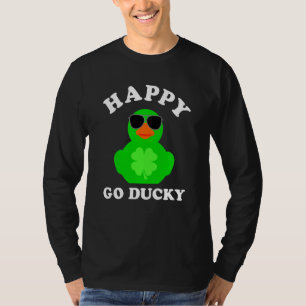 Green Rubber Duck Sunglasses Happy Go Ducky St Pat T-Shirt