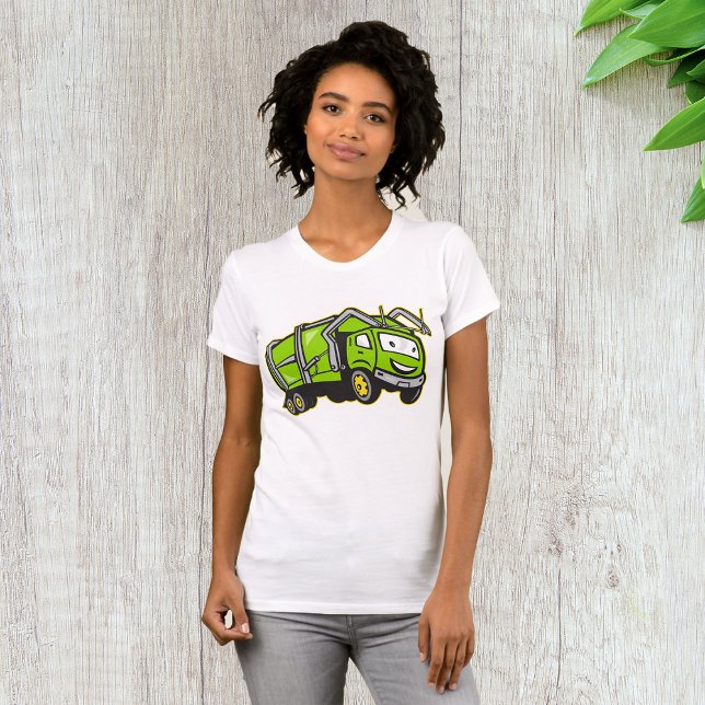 Green Rubbish Truck Womens T-Shirt (Creator Uploaded)