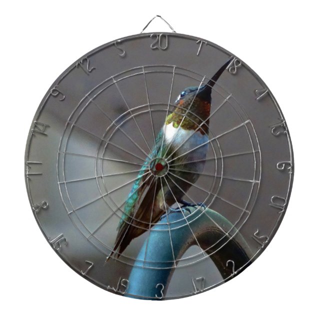 Green Ruby little Hummingbird Dartboard (Front)