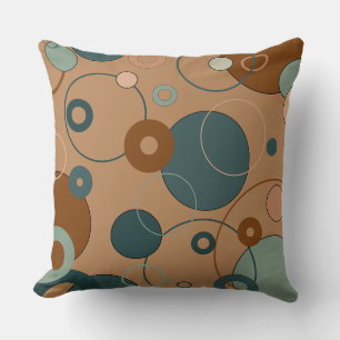 Green Rust and Clay Circles Cushion