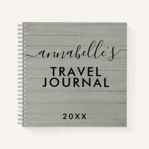 Green Rustic Camping Woods RV Travel Journal