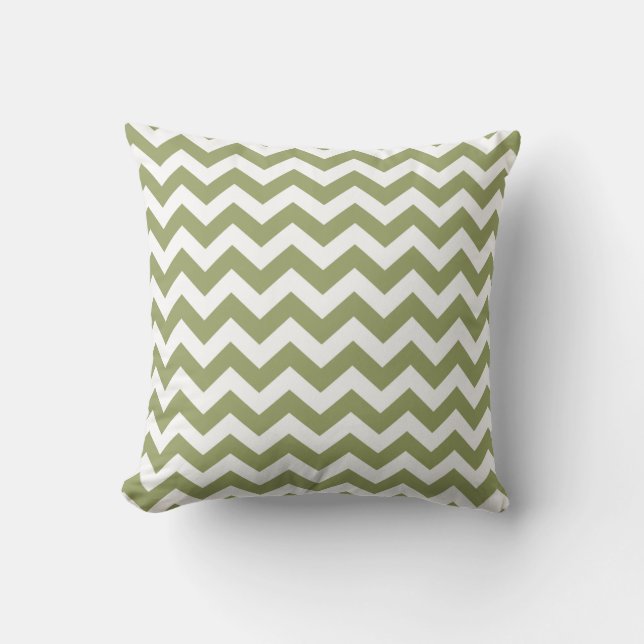 Green Safari Chevron Cushion (Front)