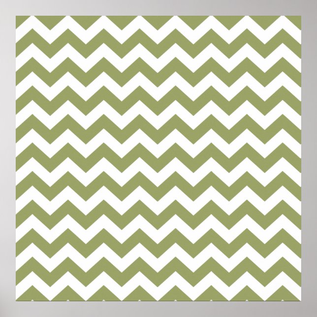 Green Safari Chevron Poster (Front)
