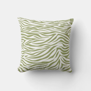 Green Safari Zebra Cushion