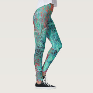 Green Sage and Red Sand Leggings