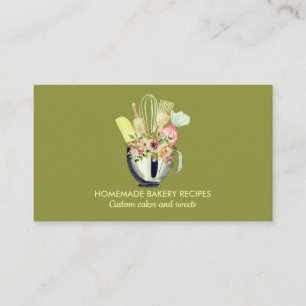Green Sage Bakery Cake Maker Cupcake Shop Business Card