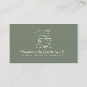 Green Sage Cream Homemade Food Bakery Cook Business Card