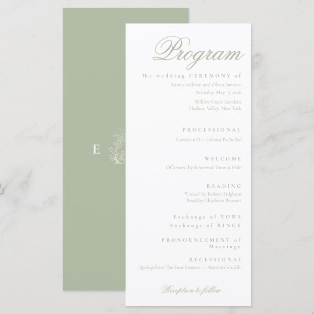 green sage program (Front/Back)