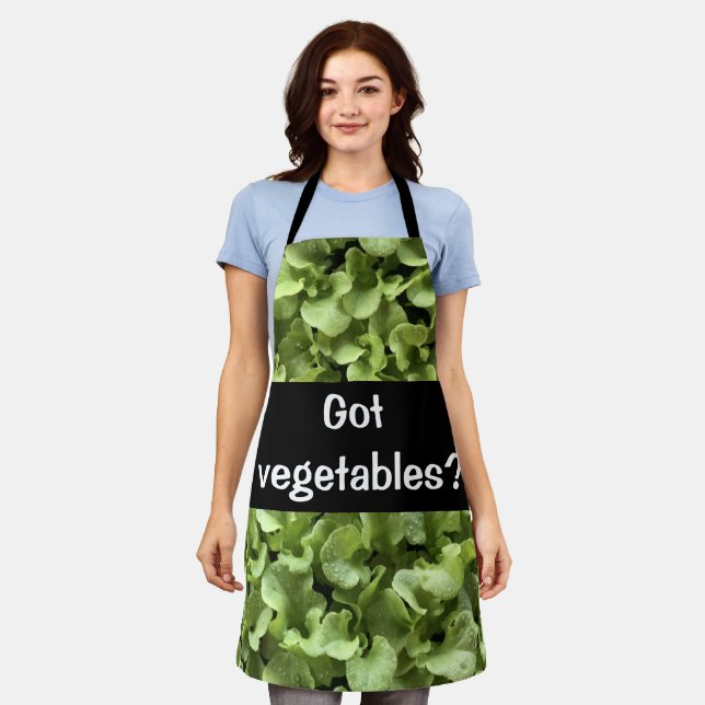 Green Salad leaves  Vegetable in garden Apron (Worn)