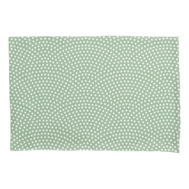 Green Same Komon (large scale) Pillowcase (Front-Left)