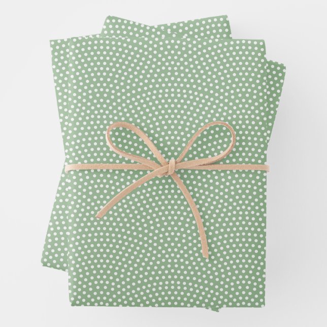 Green Same Komon (large scale) Wrapping Paper Sheet (In situ)