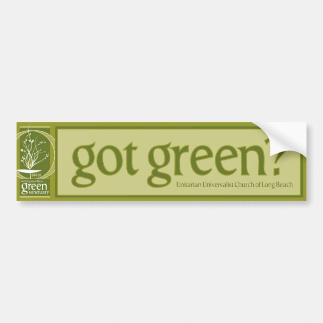 Green Sanctuary Bumper Sticker (Front)