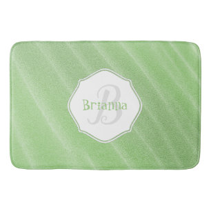 Green Sand Ripples Personalised Bath Mat
