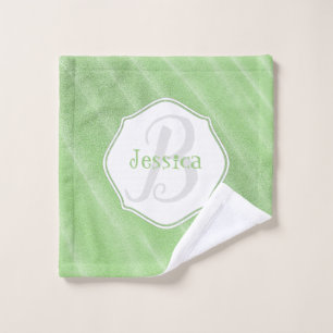 Green Sand Ripples Personalised Bath Towel Set