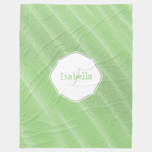 Green Sand Ripples Personalised Fleece Blanket