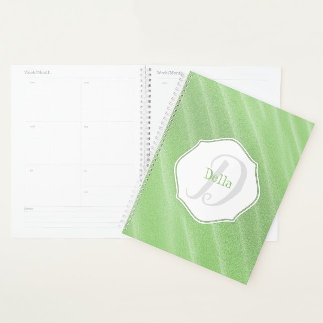 Green Sand Ripples Personalised Planner (Display)