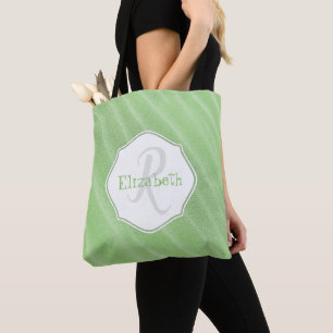 Green Sand Ripples Personalised Tote Bag