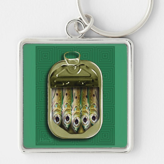 Green Sardines Key Ring (Front)