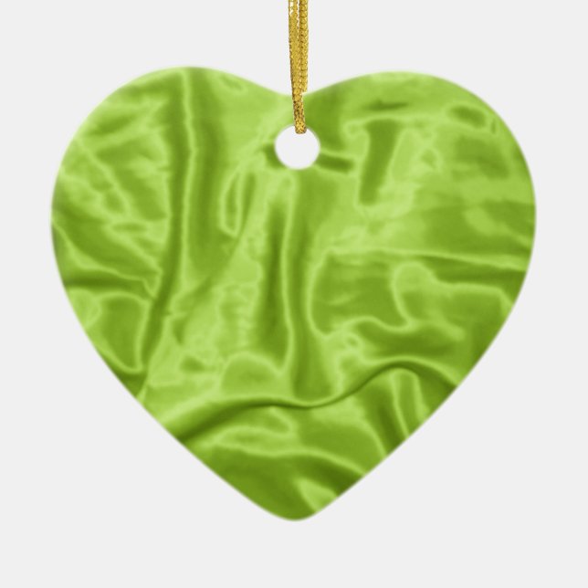 Green Satin-Christmas Ornament (Front)