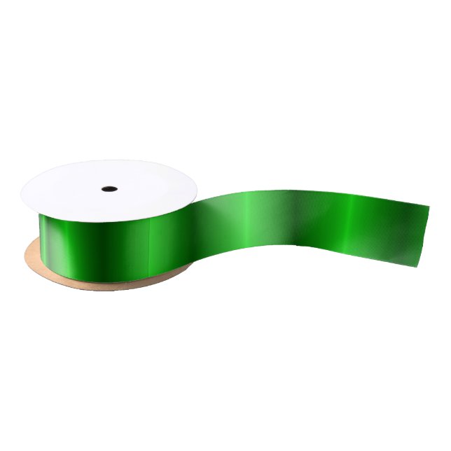 Green satin satin ribbon (Spool)