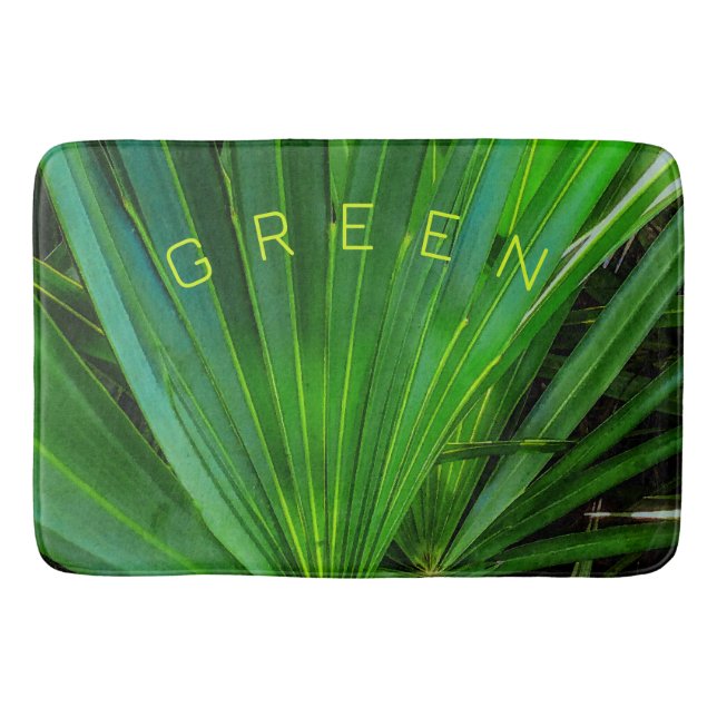 GREEN Saw Palmetto Bath Mat (Front)