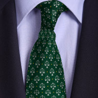 Green Scales of Justice Lawyer