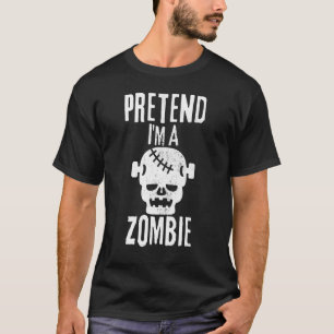 Green Scary Zombie Face Halloween Boys T-Shirt