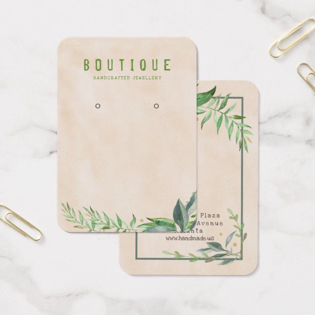 Green Scene Foliage Earring Display (Office)