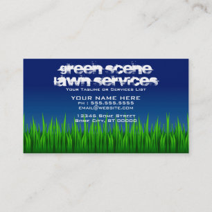 green scene lawn services business card