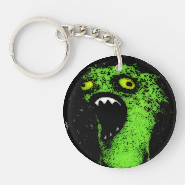 Green Scream Key Ring (Front)