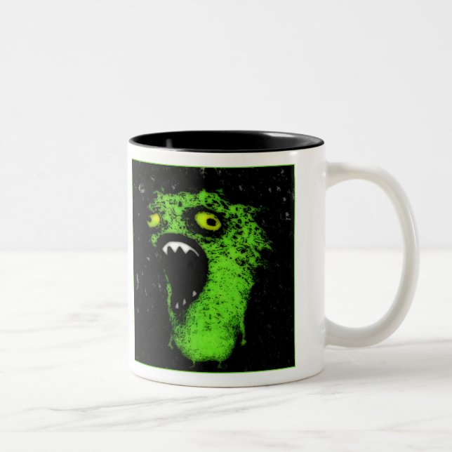 Green Scream Two-Tone Coffee Mug (Right)