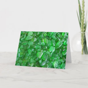 Green Sea Glass Card