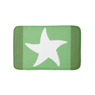 Green Sea Star Bath Mat