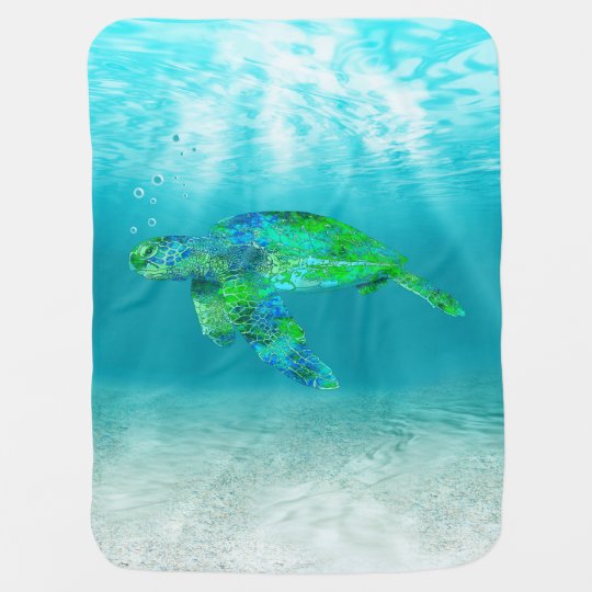 Green Sea Turtle Baby Blanket | Zazzle.com.au