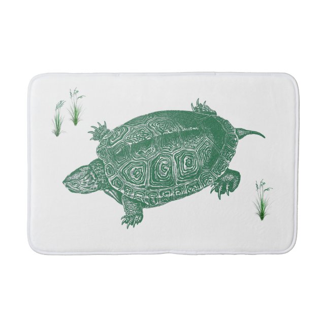 Green Sea Turtle Bath Mat (Front)