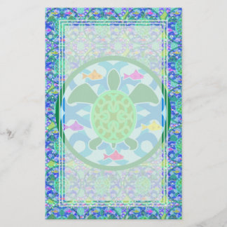Green Sea Turtle Blank Stationery
