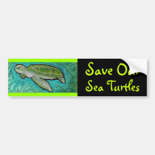 Green Sea Turtle Bumper Sticker