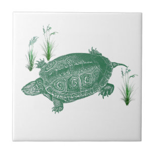 Green Sea Turtle Ceramic Tile