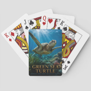Green Sea Turtle Coral Reef ANIMALS Playing Cards
