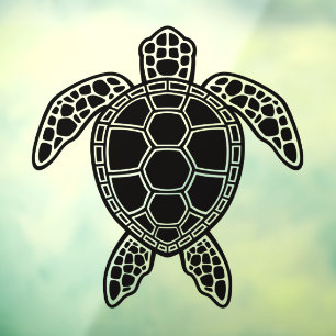 Green Sea Turtle Design - Black