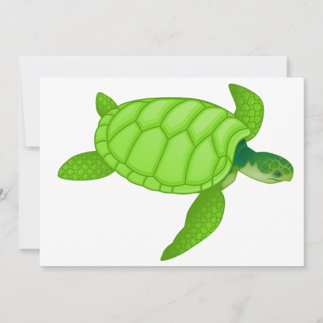 Green Sea Turtle Invitations (Front)