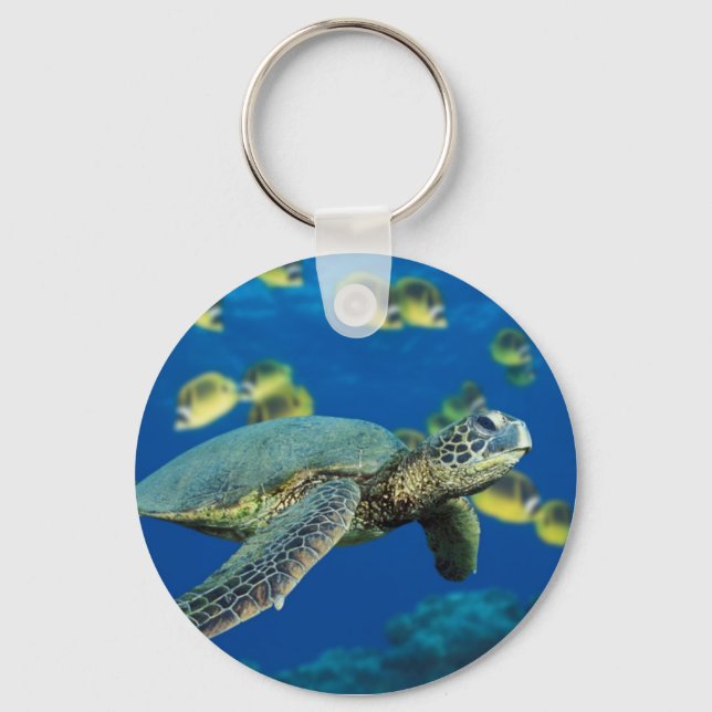 Green Sea Turtle Keychain (Front)