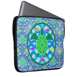 Green Sea Turtle Laptop Sleeve