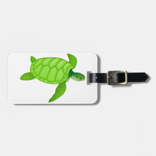 Green Sea Turtle Luggage Tag