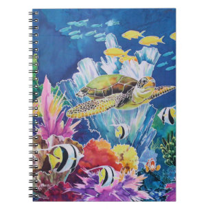 Green sea turtle Ocean Scene Notebook
