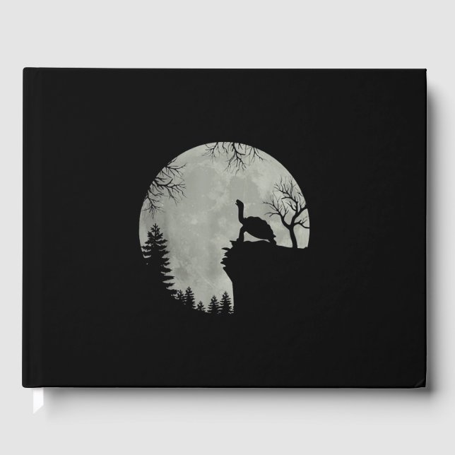Green Sea Turtle Ocean Turtle Howling Est Moon Guest Book (Front)